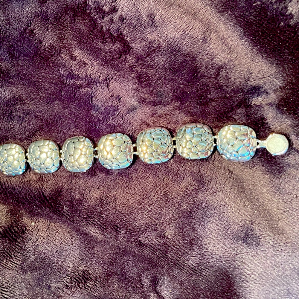 Tortoise shell silver bracelet